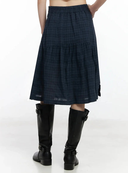 plaid-split-midi-skirt-f516