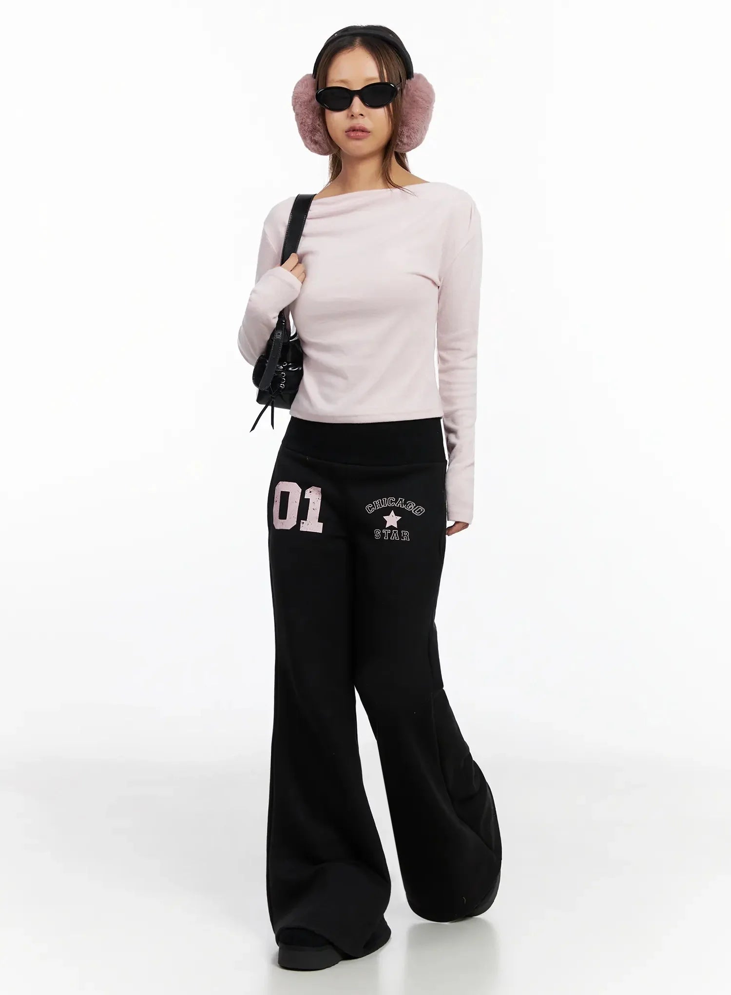 Graphic Bootcut Pants IN528