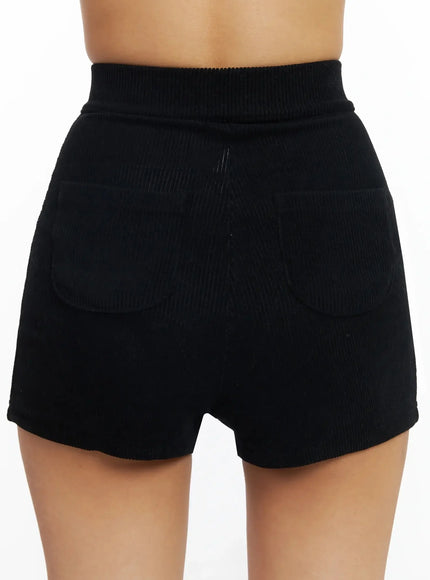 High-Waist Ribbed Shorts IA508