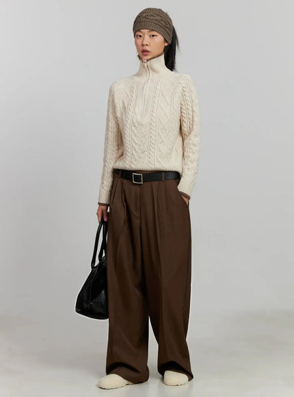 brown-pleated-slacks-ij505