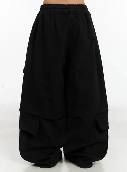 Baggy Drawstring Cargo Pants ID525