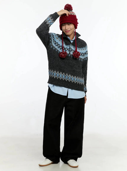 mens-patterned-high-neck-quarter-knit-sweater-in525
