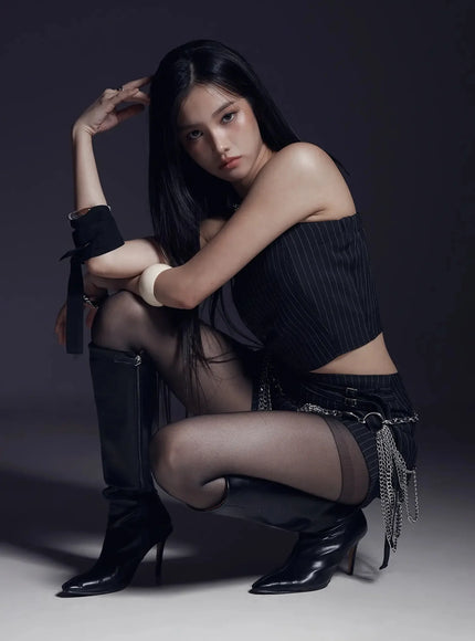 Chic Pinstripe Skirt IS525