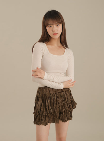 Ruffle Tier Mini Skirt J17