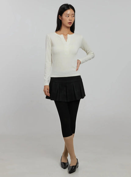 Pleated Mini Skirt IJ509