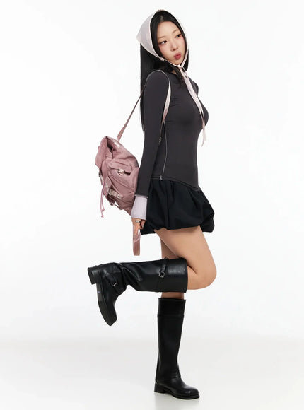 double-waist-balloon-skort-ca513