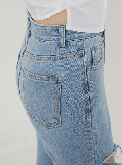 Ripped Bootcut Jeans BF306