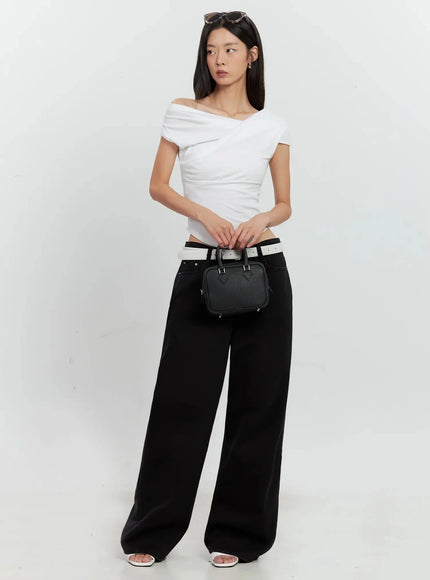 Off-Shoulder Draped Top IL528