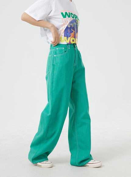 Colorful Wide Leg Cotton Pants BM304