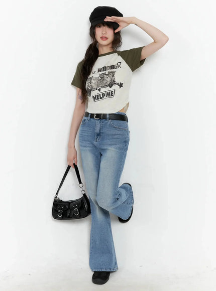 Hikaru High-Waist Flare Jeans IL531