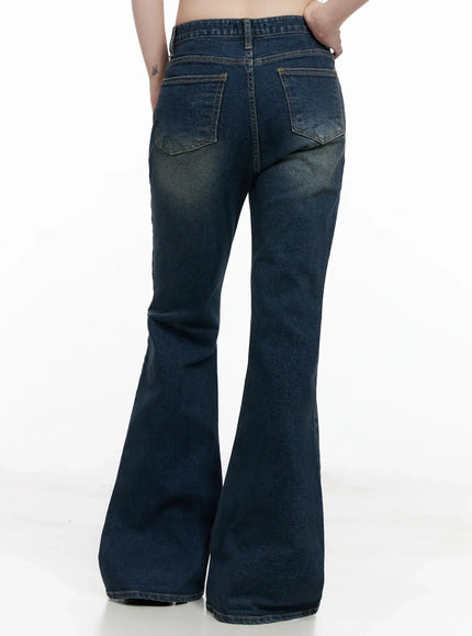 Seoyeon High-Waist Distressed Flare Jeans IL531
