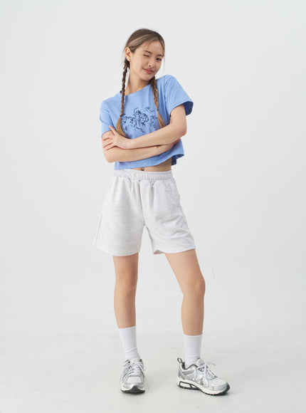 High-Waisted Sweat Shorts CJ13