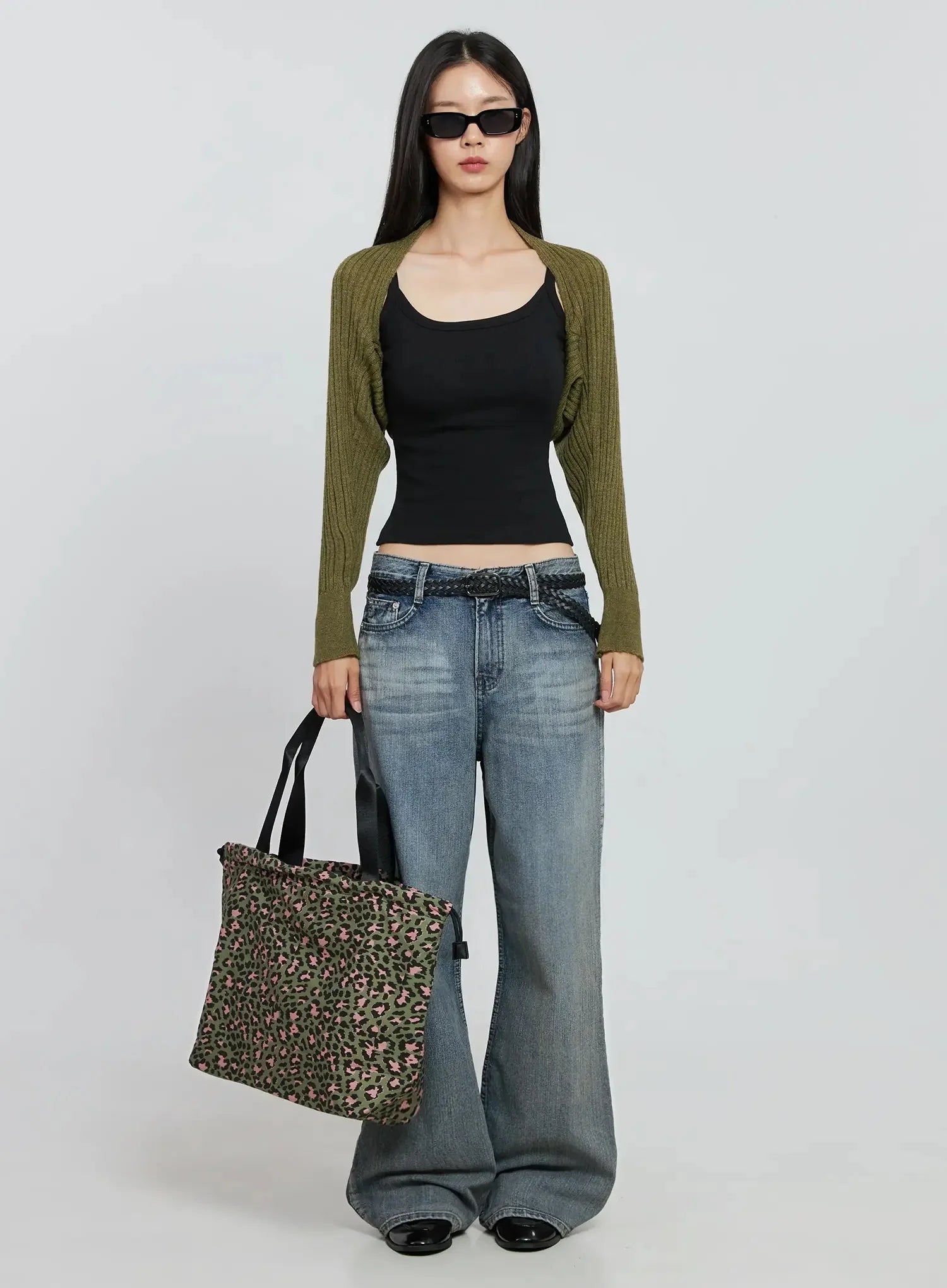 Amora Vintage Washed Wide-leg Jeans IO530