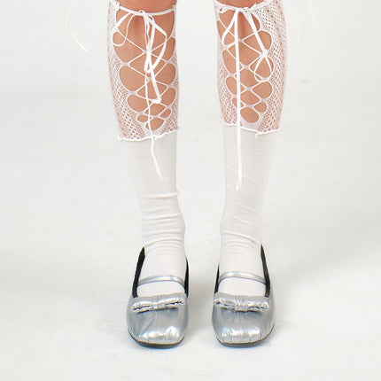 bow-decor-mary-jane-flats-ij302 / Light gray