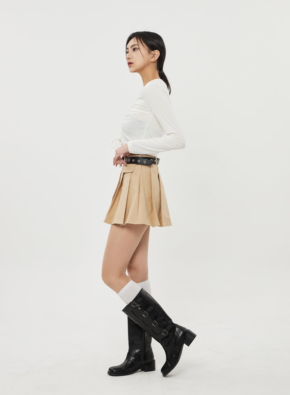 Pocket Pleated Mini Skirt BF315