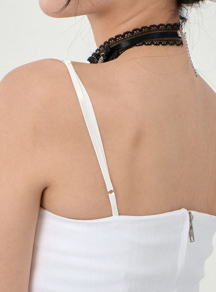 Back Zipper Corset Top BD09