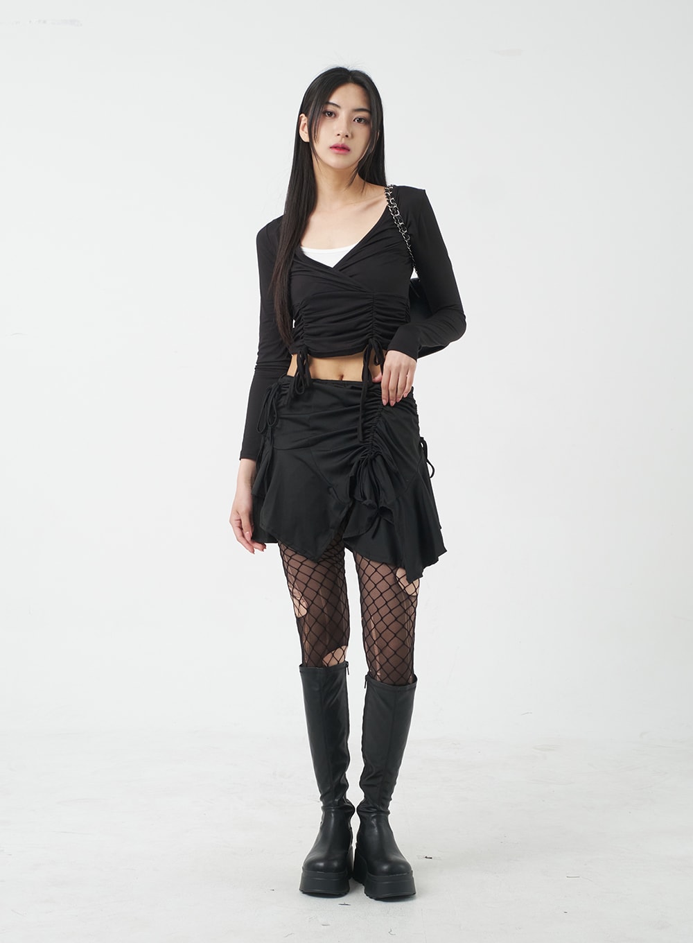 Unbalanced Mini Skirt BY309