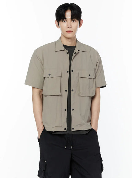 mens-casual-snap-button-short-sleeve-shirt-ia527