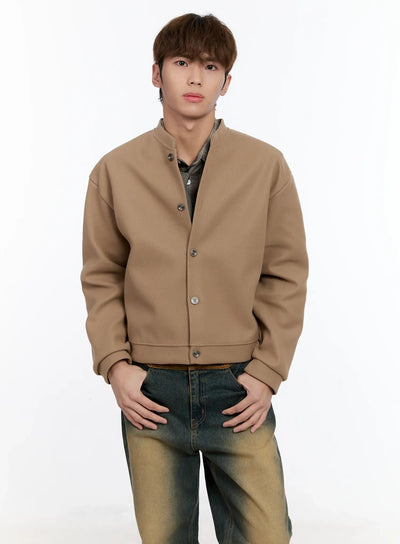 mens-wool-blended-crop-cardigan-in512 / Beige