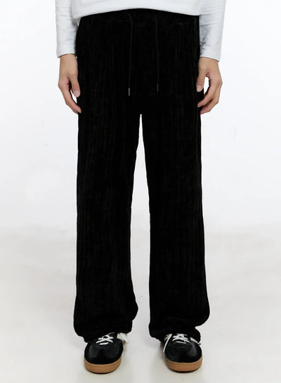 mens-velvet-sweatpants-in512 / Black