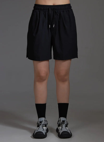 stretch-running-shorts-black-io517 / Black