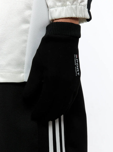 smart-touch-fleece-sports-gloves-in512 / Black