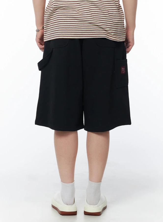 mens-relaxed-fit-bermuda-shorts-black-iy522 / Black
