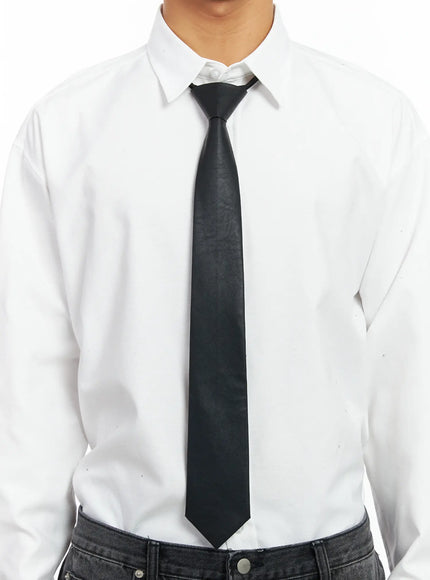 mens-classic-leather-tie-if506 / Black