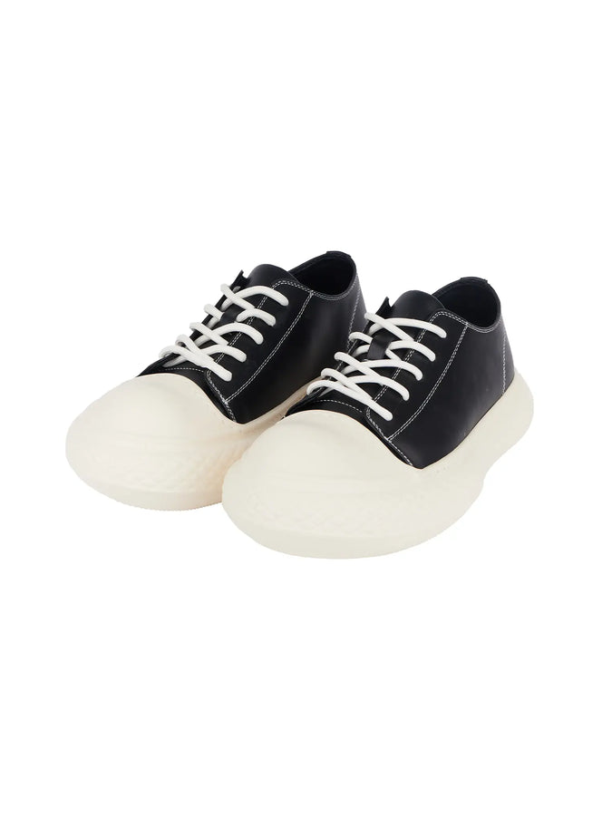 mens-leather-sneakers-ij527 / Black