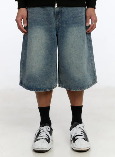 mens-casual-wide-leg-jorts-im530 / Blue