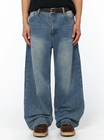 mens-abel-wide-leg-baggy-jeans-iy529 / Blue