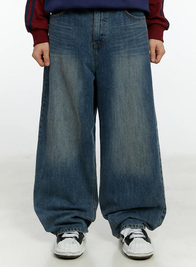 mens-baggy-wide-jeans-if511 / Blue