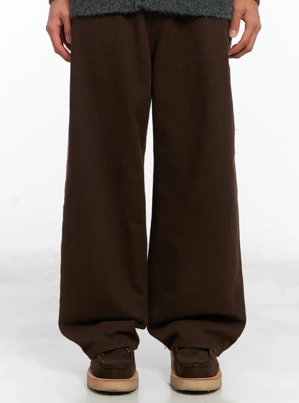 mens-brown-herringbone-wide-cotton-pants-id511 / Brown