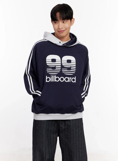 mens-99-billboard-print-hoodie-io523 / Dark blue