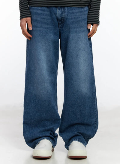 mens-wide-leg-jeans-if506 / Dark blue