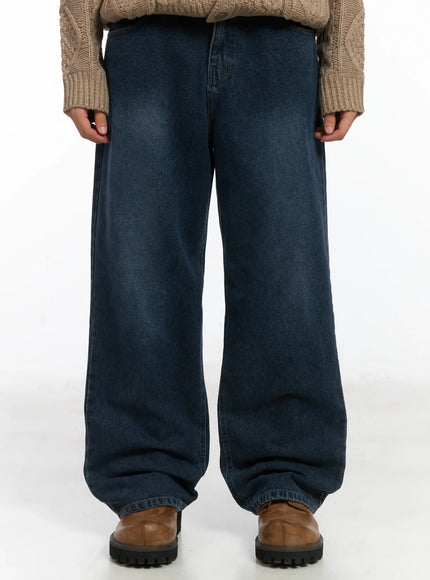 basic-dark-washed-straight-jeans-id515 / Dark blue