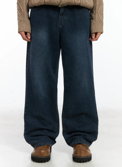 basic-dark-washed-straight-jeans-id515 / Dark blue