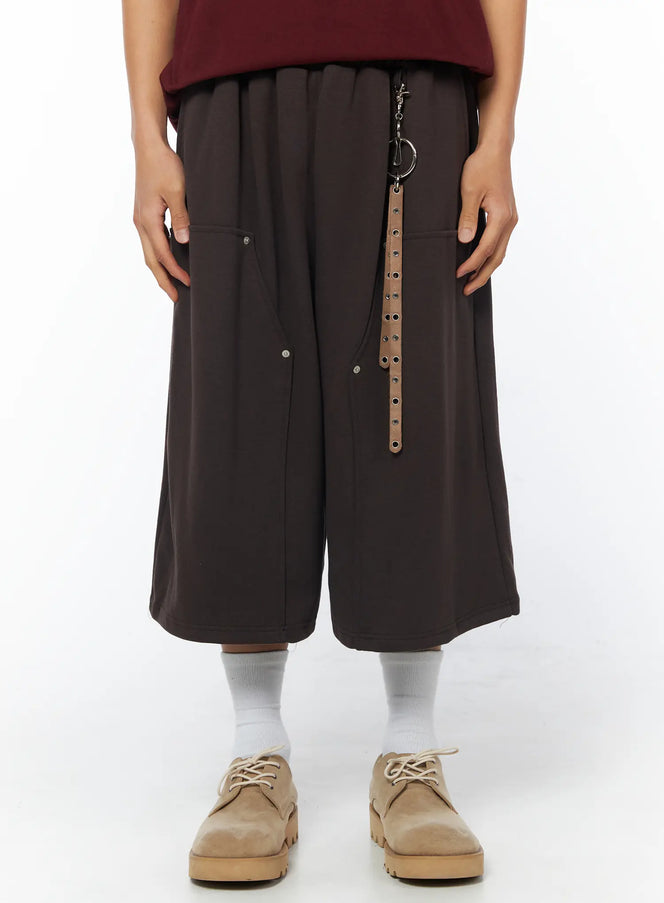 mens-dark-brown-bermuda-sweat-shorts-iu503 / Dark brown