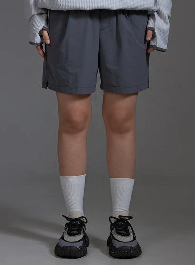 casual-sporty-stretch-running-shorts-dark-gray-io517 / Dark gray