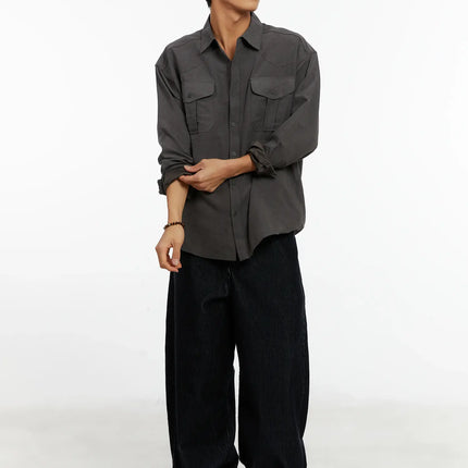 mens-suede-shirt-id524 / Dark gray