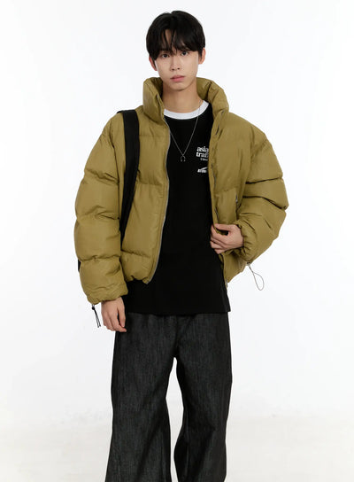 mens-cropped-puffer-jacket-dark-yellow-id502 / Dark yellow