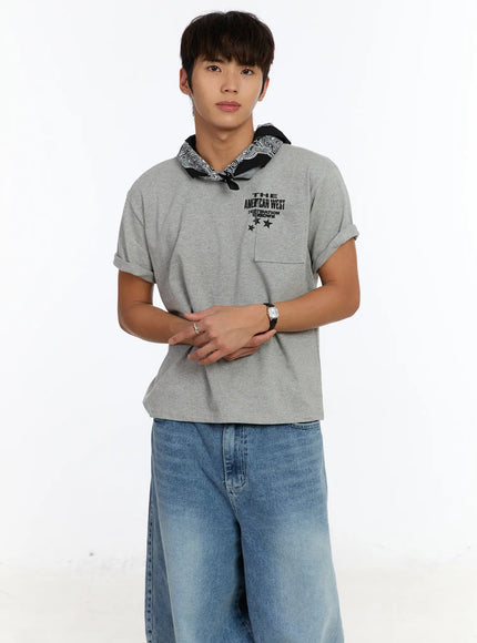 mens-graphic-t-shirt-with-pocket-im530 / Gray