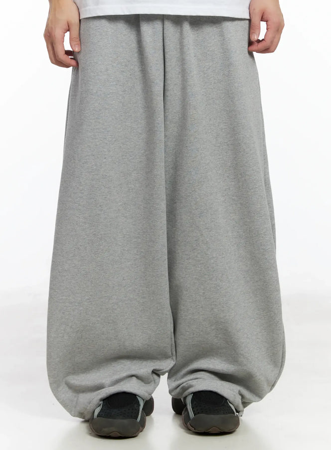 mens-drawstring-hem-sweatpants-if517 / Gray