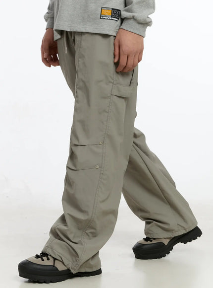 mens-rivet-detail-cargo-pants-im503 / Gray