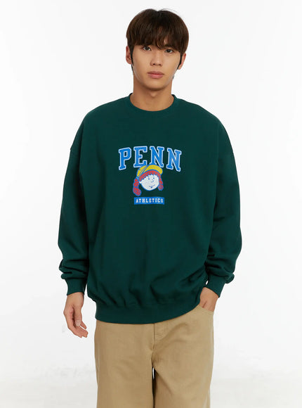 mens-casual-crewneck-graphic-sweatshirt-id523 / Green