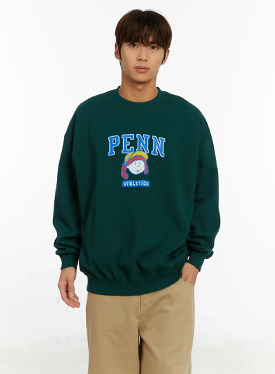 mens-casual-crewneck-graphic-sweatshirt-id523 / Green