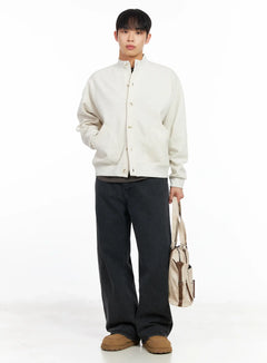 mens-button-up-jacket-im511 / Light beige