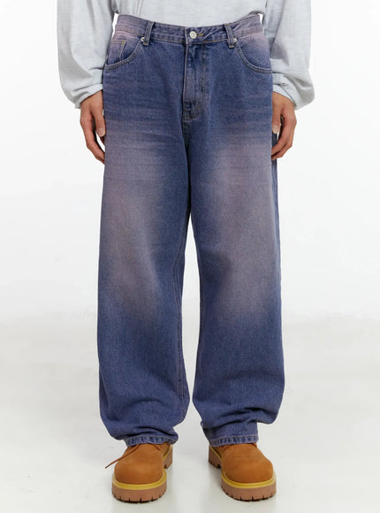 mens-purple-washed-wide-jeans-id523 / Light purple