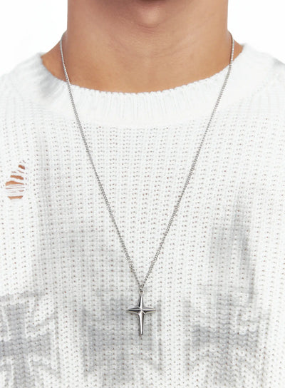 shine-pendant-chain-necklace-io502 / Silver