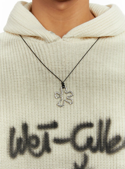bold-floral-pendant-necklace-id524 / Silver